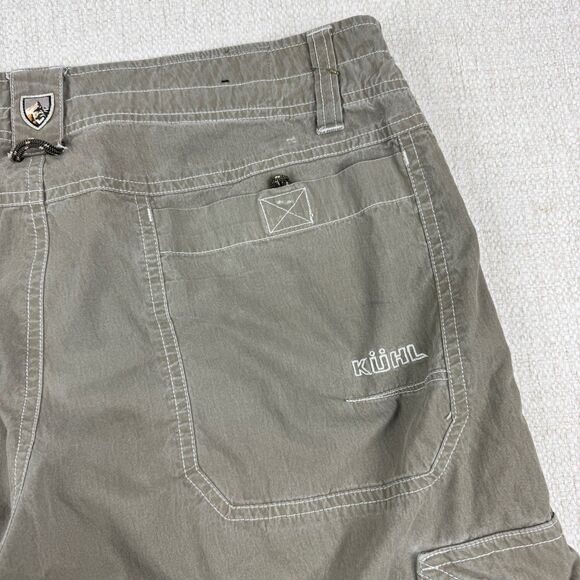 Kuhl Men's Crag Series Cargo Pocket Green Outdoor Hiking Utility Work Shorts 34 - Picture 8 of 15